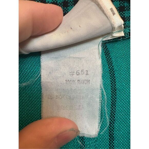 Vintage Ilse M 1980’s teal green button down midi dress size 6/8 - Picture 15 of 16